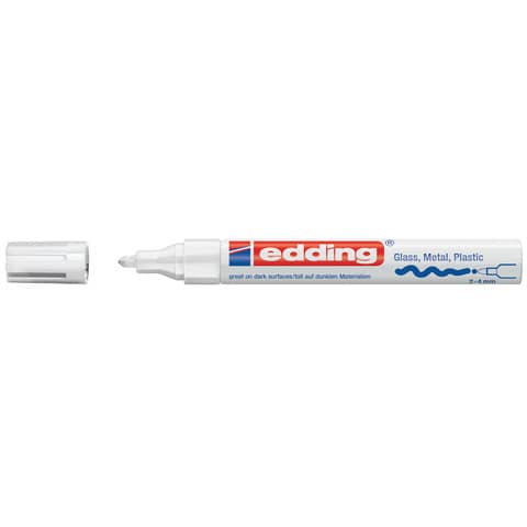 Marcatore a vernice edding 750 punta conica 2-4 mm bianco E-750 049